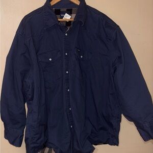 Wrangler Denim Trucker Jacket Mens Size Medium, Blue, Polyester Lining
